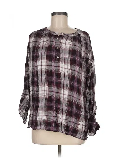 Pre-owned Umgee 3/4 Sleeve Blouse In Purple