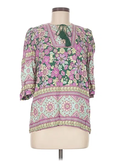 Pre-owned Umgee 3/4 Sleeve Blouse In Purple