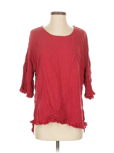 Pre-owned Umgee 3/4 Sleeve Blouse In Red