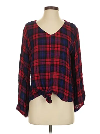 Pre-owned Umgee 3/4 Sleeve Blouse In Red
