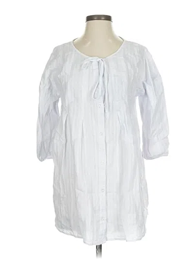 Pre-owned Umgee 3/4 Sleeve Blouse In White