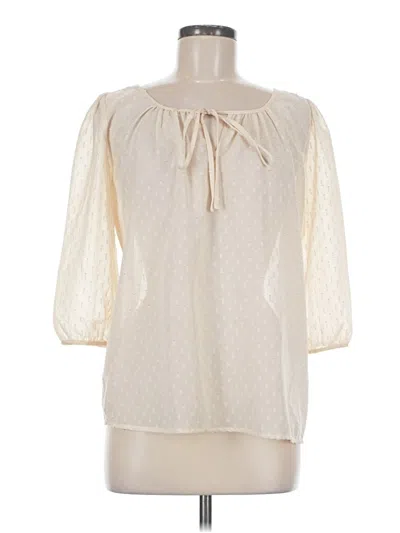 Pre-owned Umgee 3/4 Sleeve Blouse In White