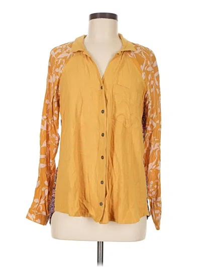 Pre-owned Umgee 3/4 Sleeve Blouse In Yellow