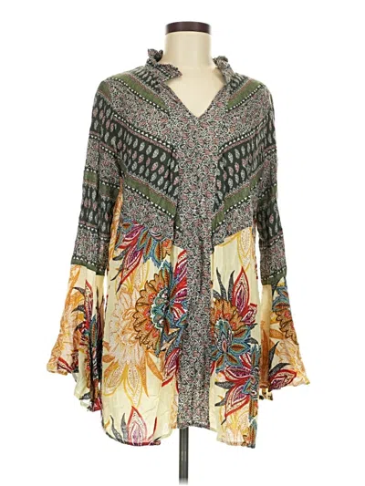 Pre-owned Umgee 3/4 Sleeve Blouse In Yellow