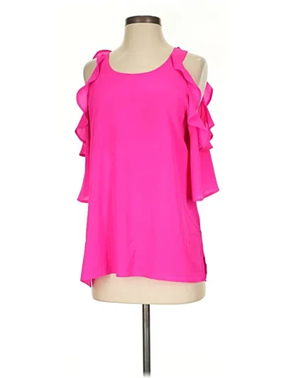 Pre-owned Umgee 3/4 Sleeve Top Pink Cold Shoulder Neckline Tops