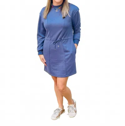 Umgee Addison Soft Knit Dress In Blue