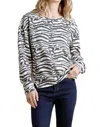 Umgee Animal Print High Low Top In Cream In White