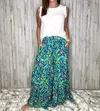Umgee Armani Beach Wide Leg Pants In Blue/mint In Multi