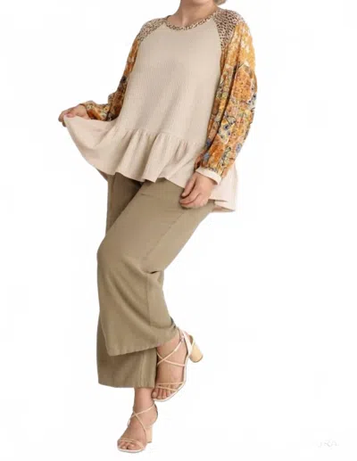Umgee Beauty Blouse In Natural In White