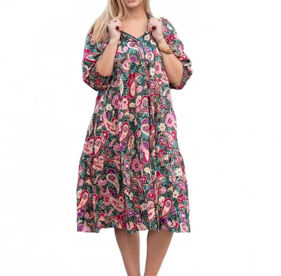 Umgee Belle Of The Ball Dress In Teal In Multi