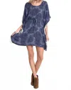 Umgee Bohemian Tassel Dress In Grey In Blue
