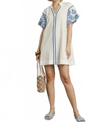 Umgee Boho Tunic Dress In White