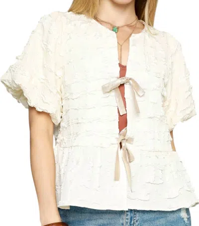 Umgee Bow Top In Off White