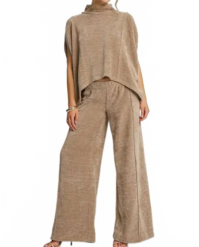 Umgee Buttery Soft Knit Set In Mocha In Brown