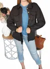 Umgee Button Up Shacket In Black In Black