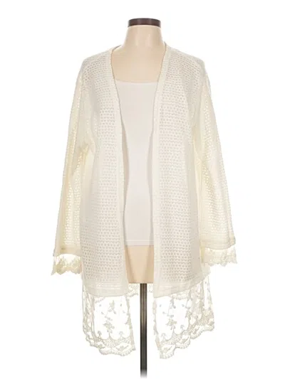 Pre-owned Umgee Cardigan Sweater In White