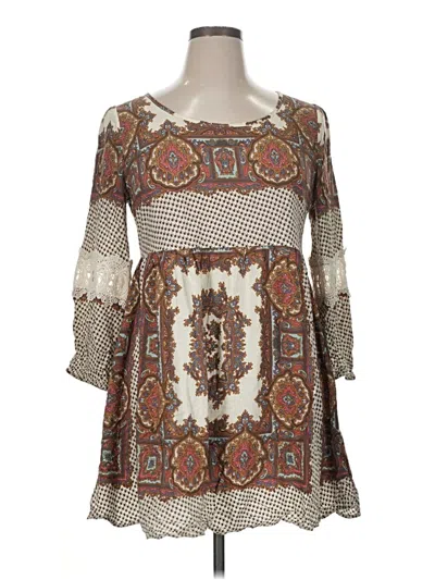 Pre-owned Umgee Casual Dress In Brown