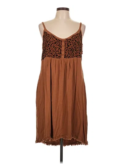 Pre-owned Umgee Casual Dress In Brown