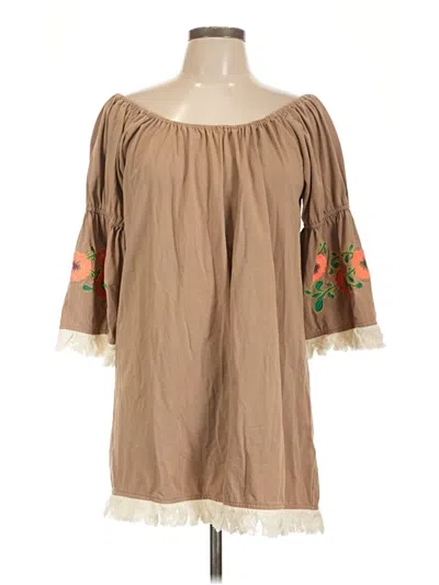 Pre-owned Umgee Casual Dress In Brown