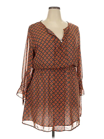 Pre-owned Umgee Casual Dress In Brown