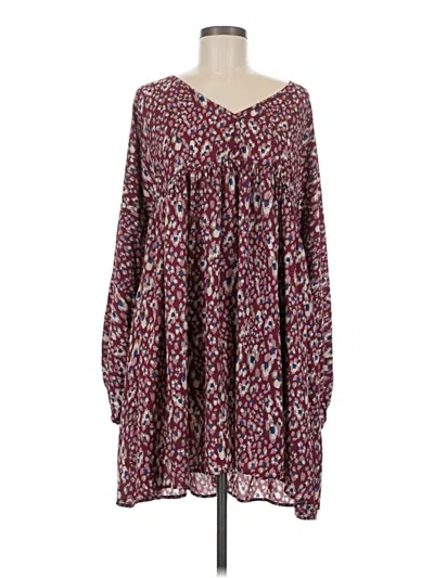 Pre-owned Umgee Casual Dress In Burgundy
