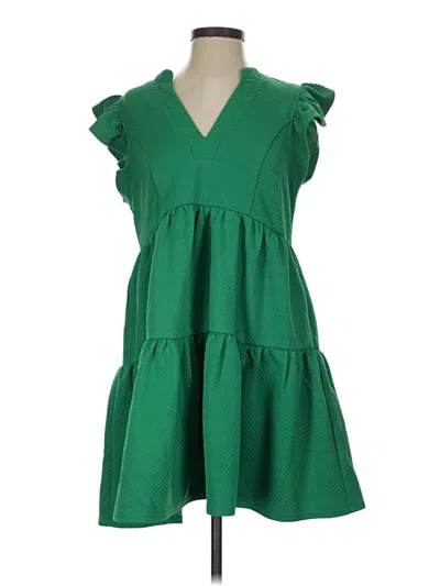 Pre-owned Umgee Casual Dress In Green