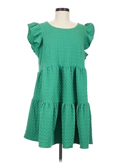 Pre-owned Umgee Casual Dress In Green