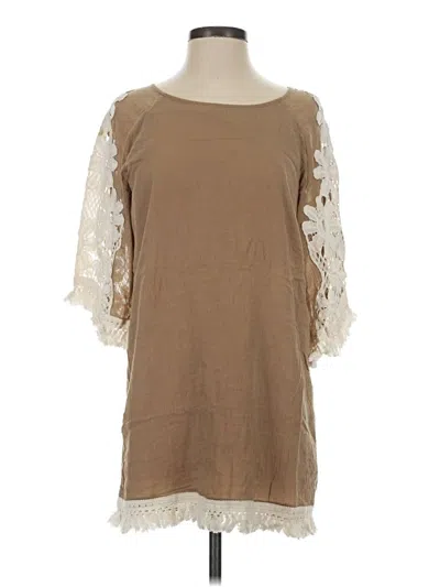 Pre-owned Umgee Casual Dress In Tan