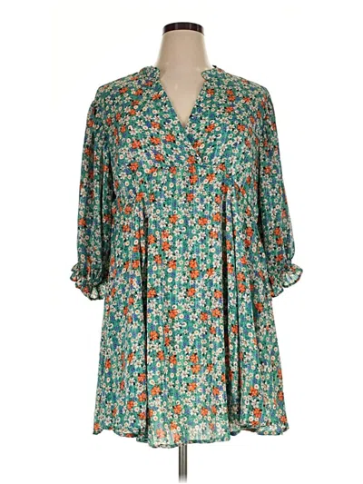Pre-owned Umgee Casual Dress In Teal