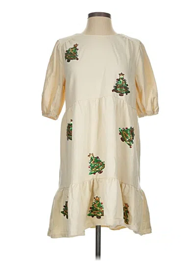 Pre-owned Umgee Casual Dress In White