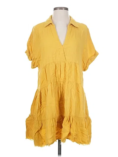 Pre-owned Umgee Casual Dress In Yellow