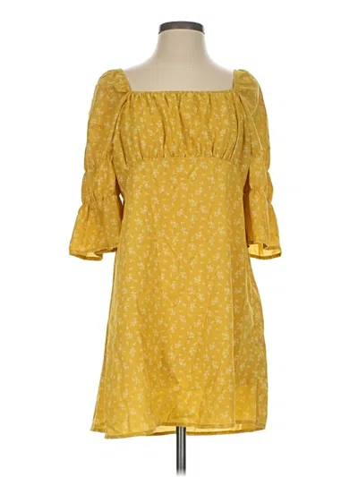 Pre-owned Umgee Casual Dress In Yellow
