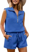Umgee Chelsea Top And Short Set In Blue In Blue