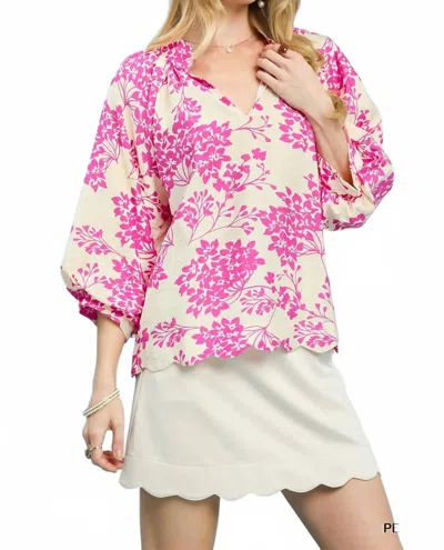 Umgee Cherry Blossom Top In Pink