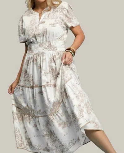 Umgee Chloe Tiered Maxi Dress - Plus In Latte