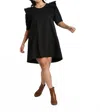 Umgee Classic Sass Ruffle Dress - Plus Size In Black In Black