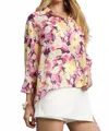 Umgee Coastal Bloom Blouse In Pink Mix In Multi