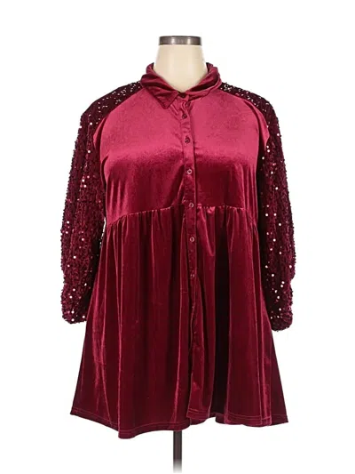 Pre-owned Umgee Cocktail Dress In Burgundy