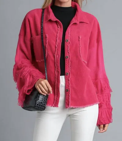 Umgee Cowgirl's Dream Jacket In Hot Pink
