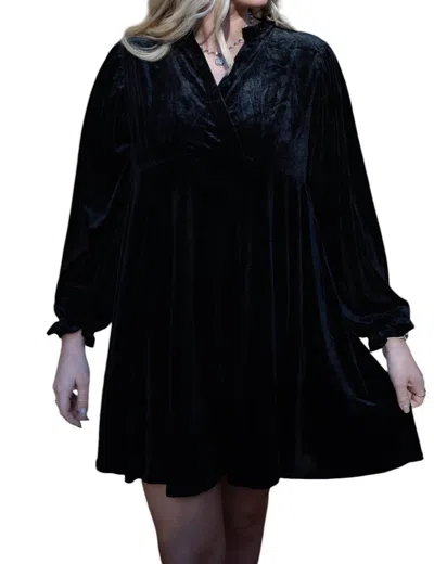 Umgee Dinner For Two Dress In Black