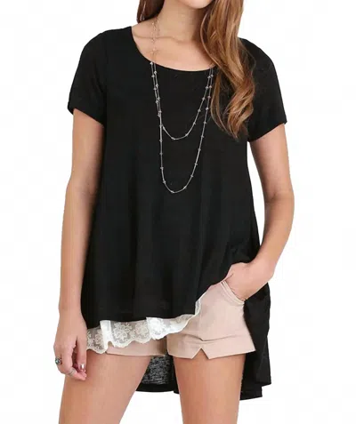 Umgee Everyday Lace Top In Black