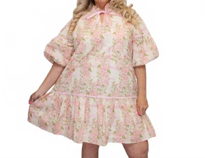 Umgee Floral Breeze Baby Doll Dress In Pink