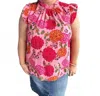 Umgee Floral Garden Blouse In Multi In Multi