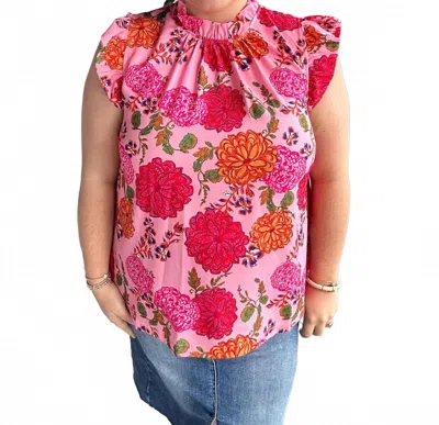 Umgee Floral Garden Blouse In Multi
