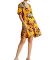 Umgee Floral Ruffle Babydoll Dress In Sunflower In Yellow