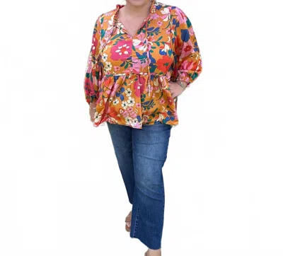 Umgee Flowers Baby Top In Multi