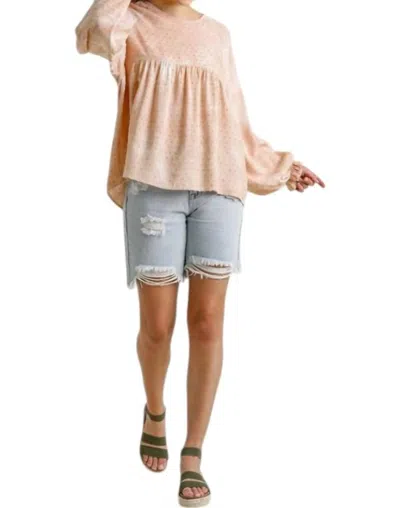 Umgee Found Out About You Blouse In Soft Clay In Multi