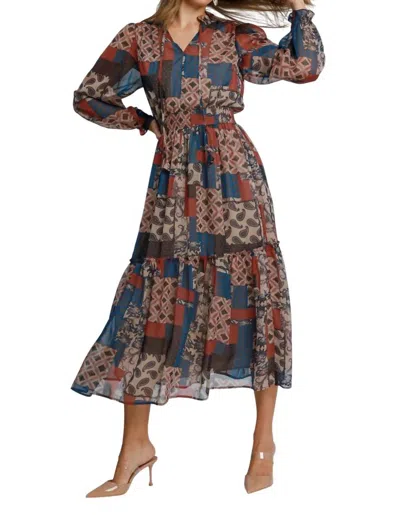 Umgee From A Distance Dress In Teal In Blue