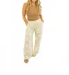 Umgee Gabriella Lace Pants In Ecru In White