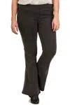 Umgee High Waisted Bell Bottom Leggings - Plus In Ash In Black